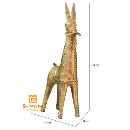 Dhokra Art Brass Metal Horse Decorative Showpiece || D101