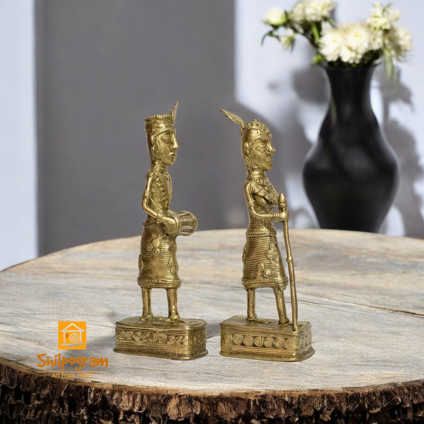Chhattisgarh Bastar Dhokra Art Brass Metal Maria Tribal Couple Decorative Showpiece || D0102