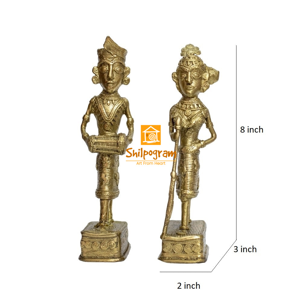 Chhattisgarh Bastar Dhokra Art Brass Metal Maria Tribal Couple Decorative Showpiece || D0102