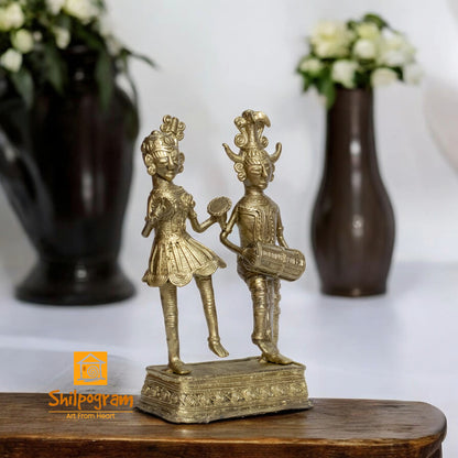 Chhattisgarh Bastar Dhokra Art Brass Metal Maria Tribal Couple Decorative Showpiece || D0103