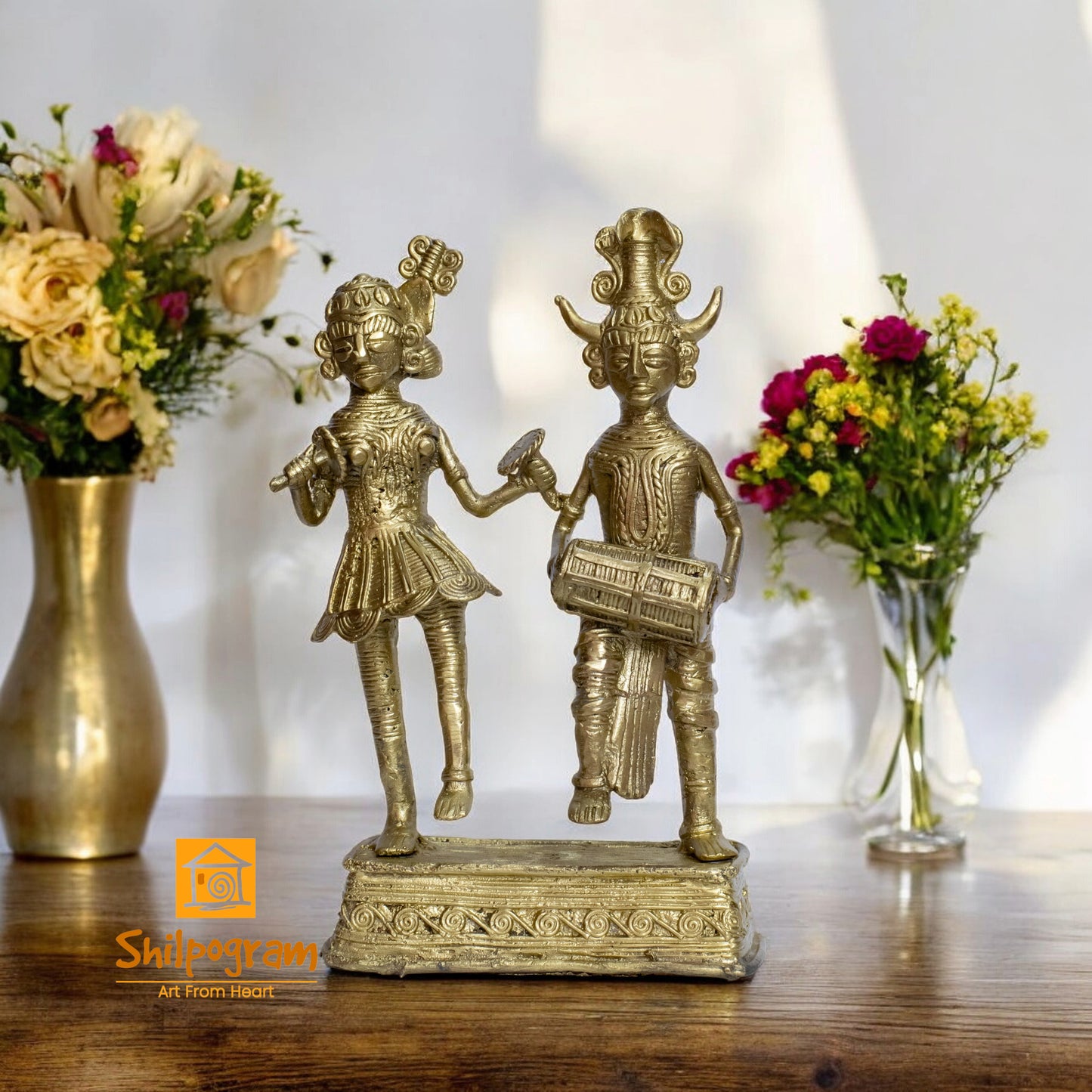 Chhattisgarh Bastar Dhokra Art Brass Metal Maria Tribal Couple Decorative Showpiece || D0103