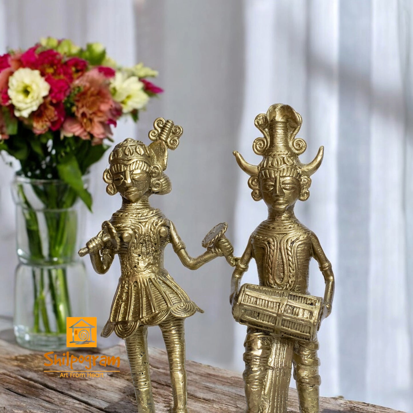 Chhattisgarh Bastar Dhokra Art Brass Metal Maria Tribal Couple Decorative Showpiece || D0103