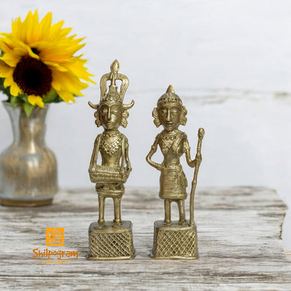 Chhattisgarh Bastar Dhokra Art Brass Metal Maria Tribal Couple Decorative Showpiece || D0105