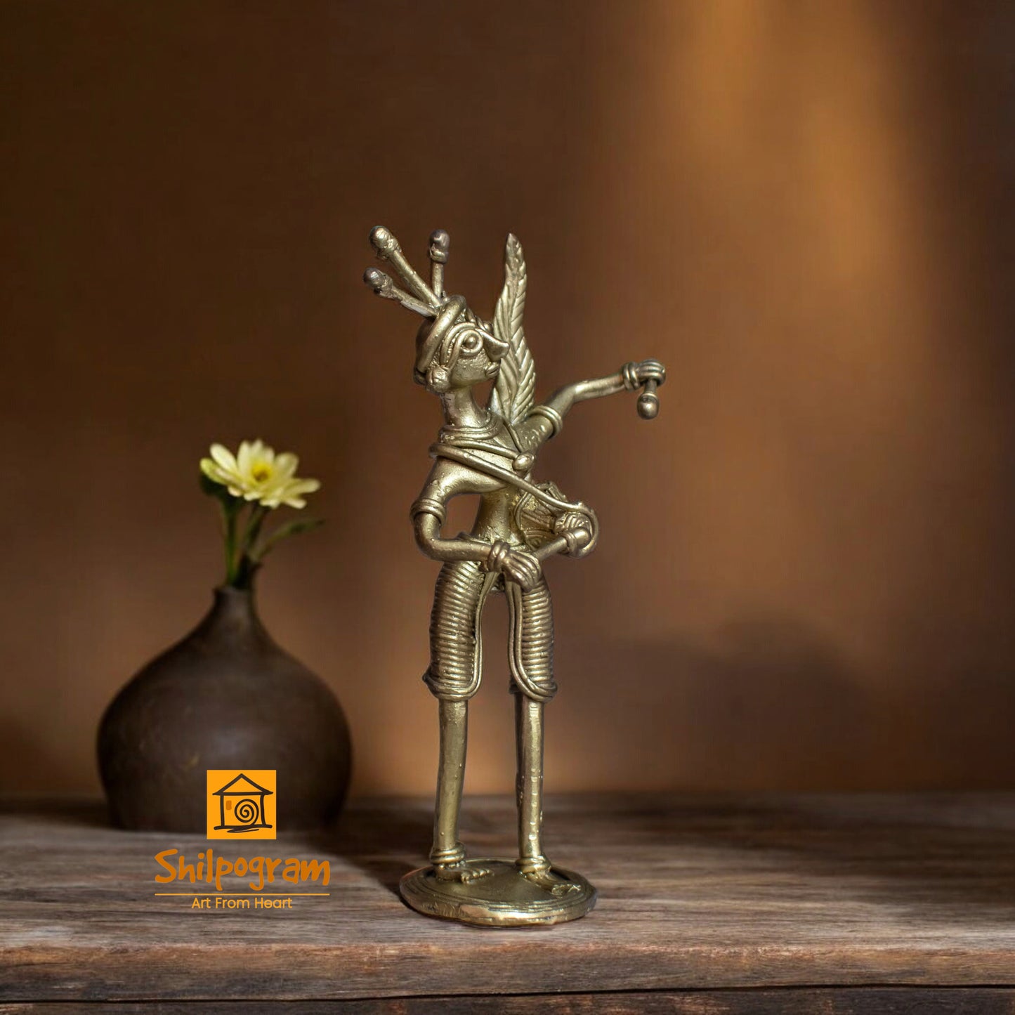 Dhokra Art Brass Metal Dhaki for Home Decor || D109