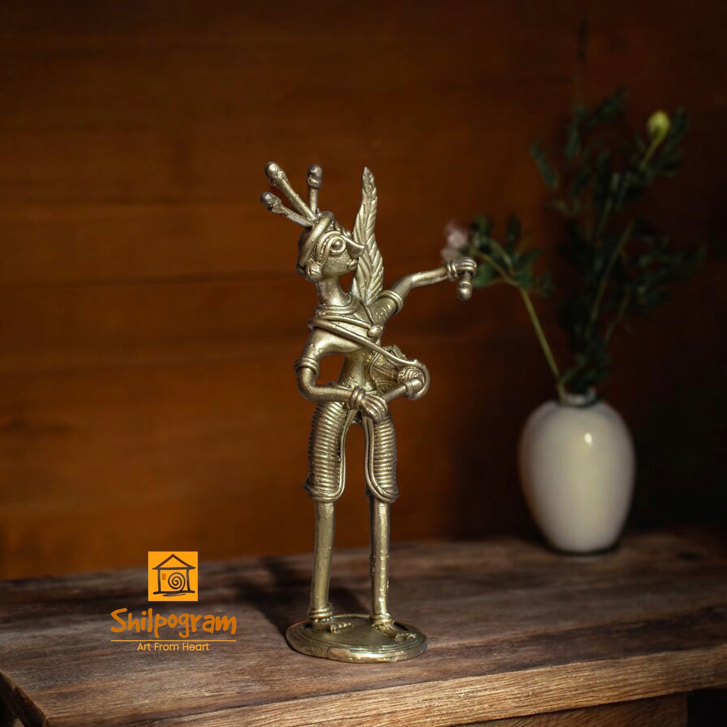 Dhokra Art Brass Metal Dhaki for Home Decor || D109