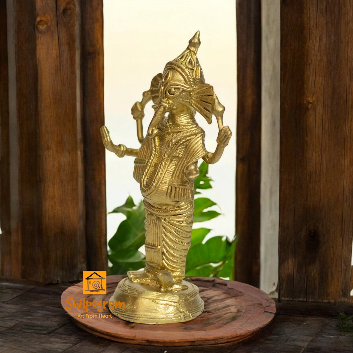 Dhokra Art Brass Metal Ganesh Decorative Showpiece || D137
