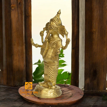 Dhokra Art Brass Metal Ganesh Decorative Showpiece || D137
