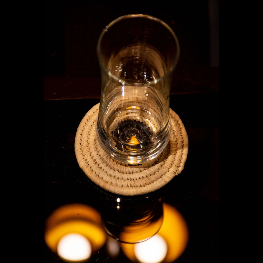 Handmade Sabai Grass Coasters (Set of 4) || Diameter 4"