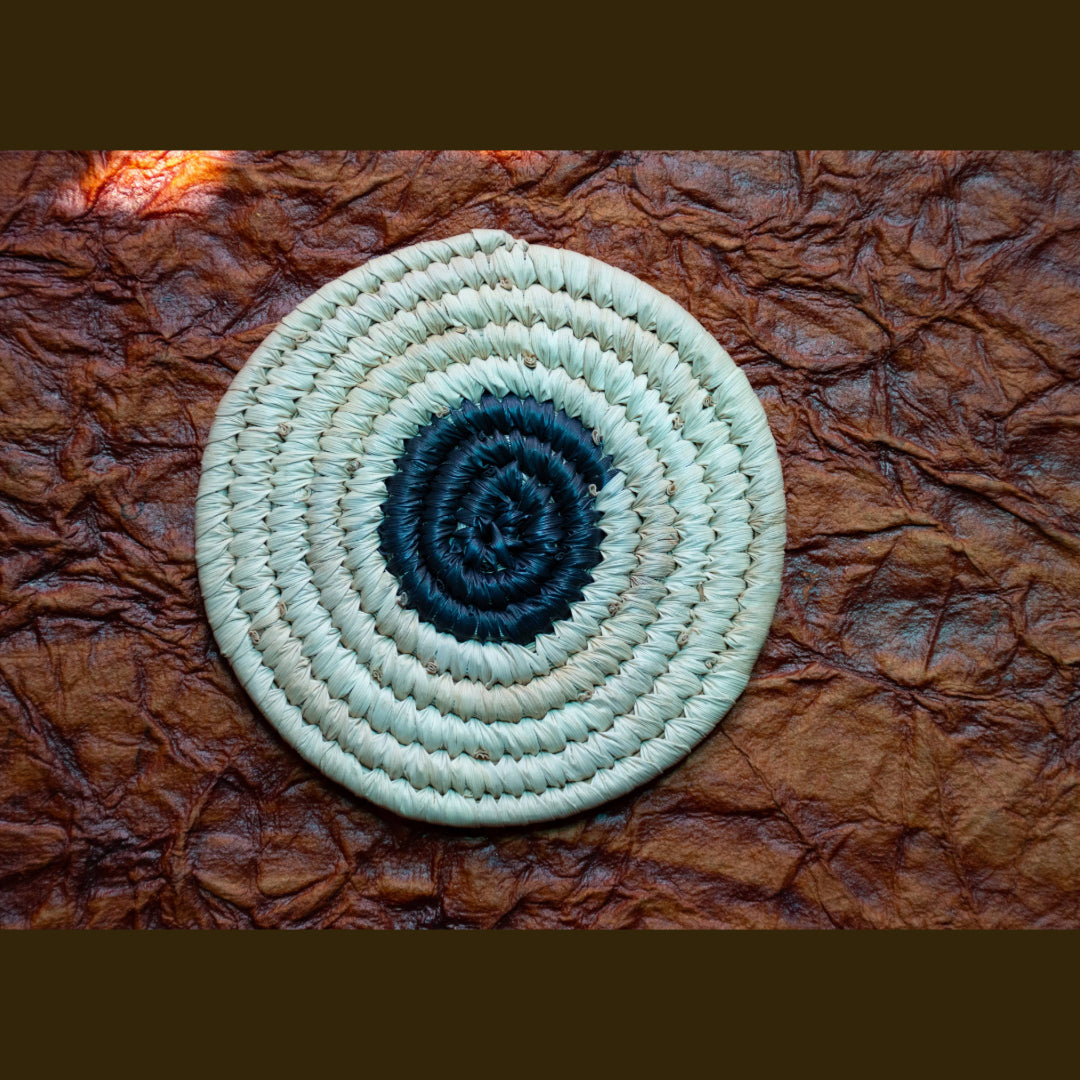 Handmade Sabai Grass Coasters (Set of 4) || Diameter 4"