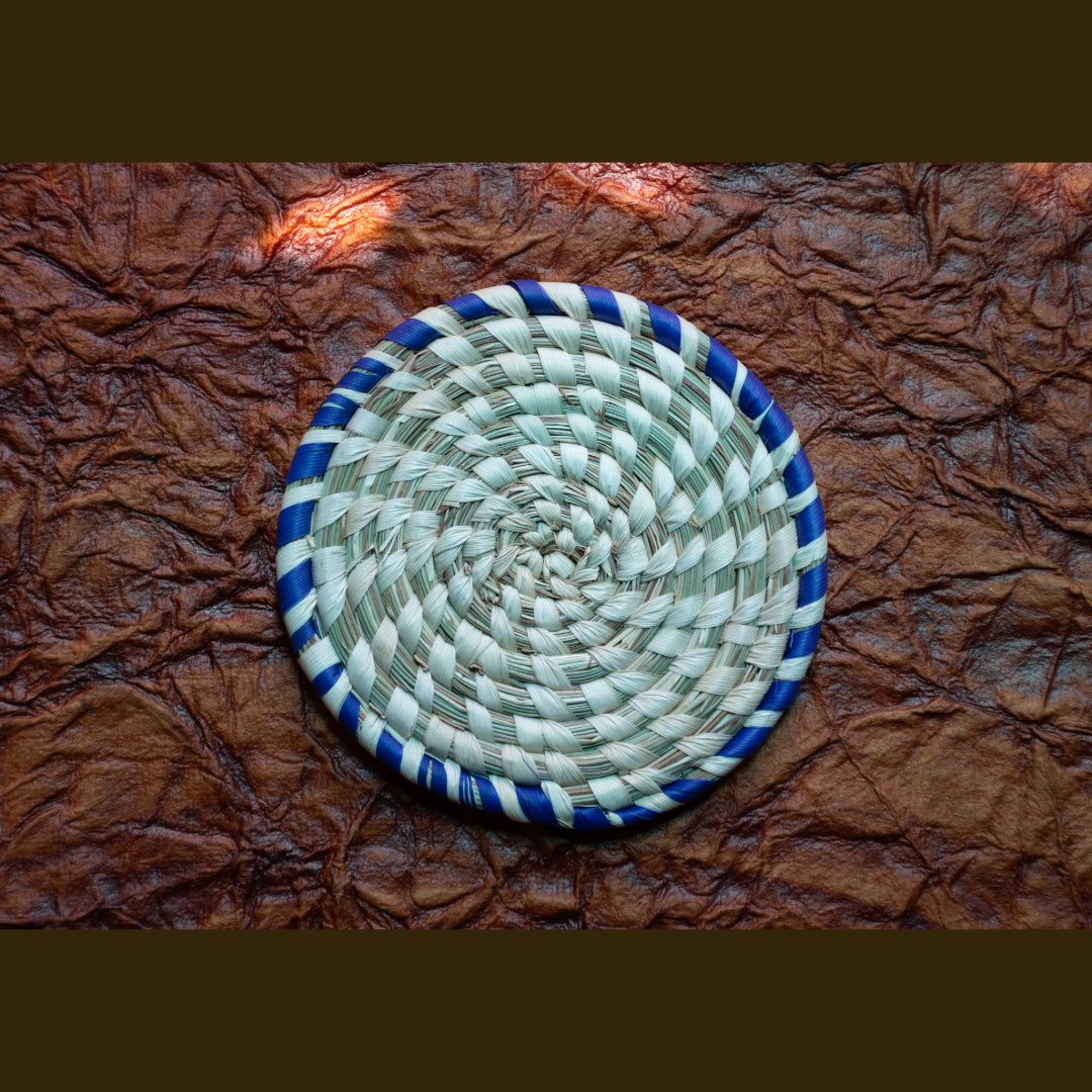 Handmade Sabai Grass Coasters (Set of 4) || Diameter 4"