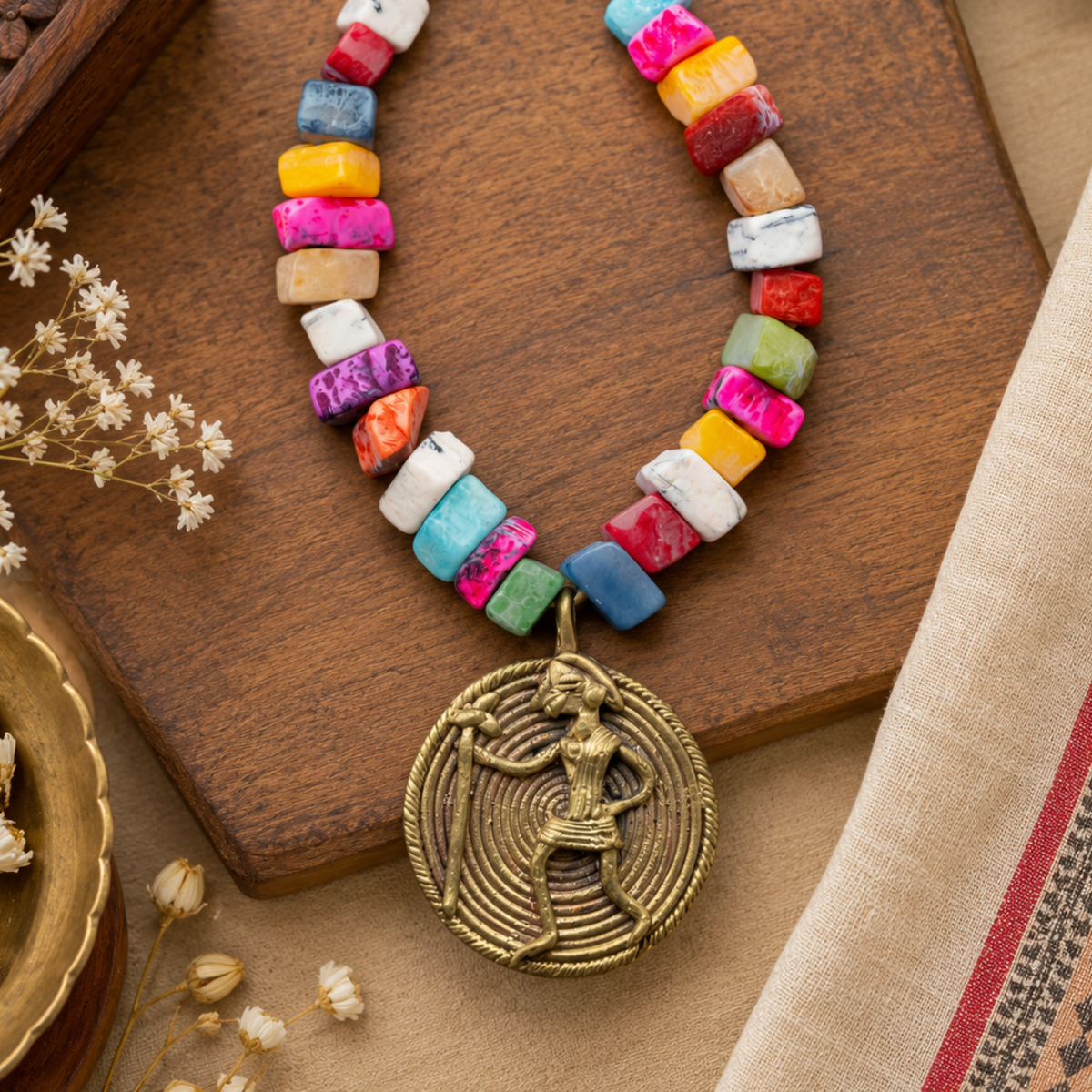 Dhokra Art Brass Metal Jewellery for Women D57