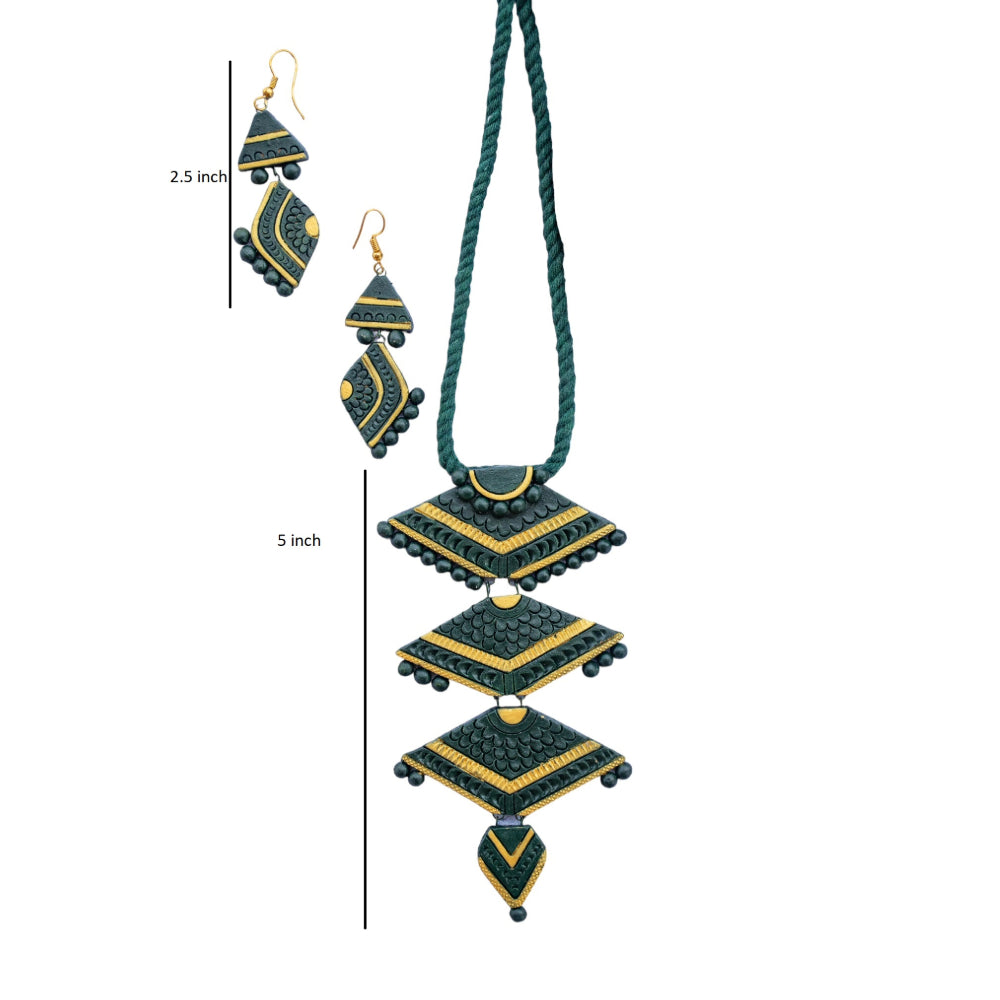 Handmade Terracotta Jewelry Set for Woman TRN125