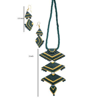 Handmade Terracotta Jewelry Set for Woman TRN125