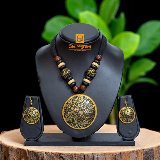 Handmade Terracotta Jewelry Set for Women TRN163