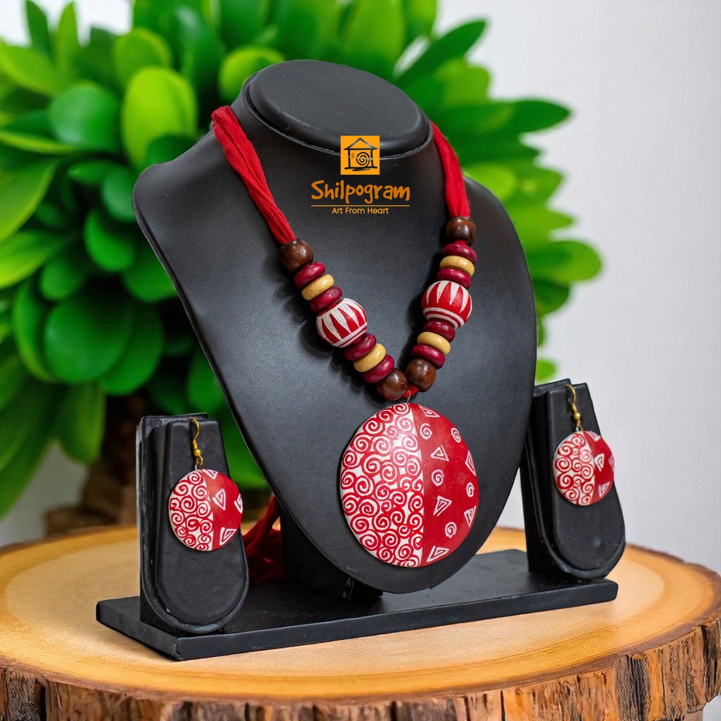 Handmade Terracotta Jewelry Set for Women TRN163