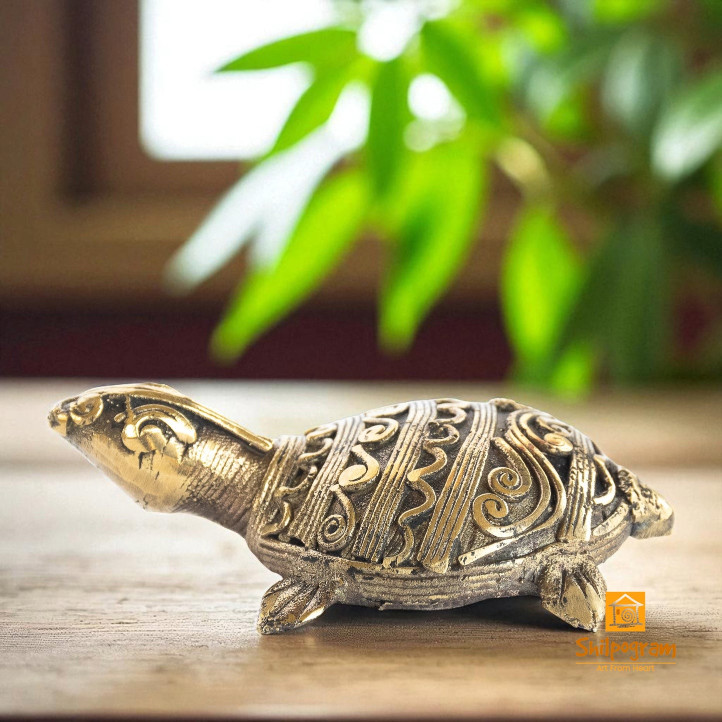 Dhokra Art Brass Metal Samll Size Turtle Vastu Showpiece for Home Decor|| D23