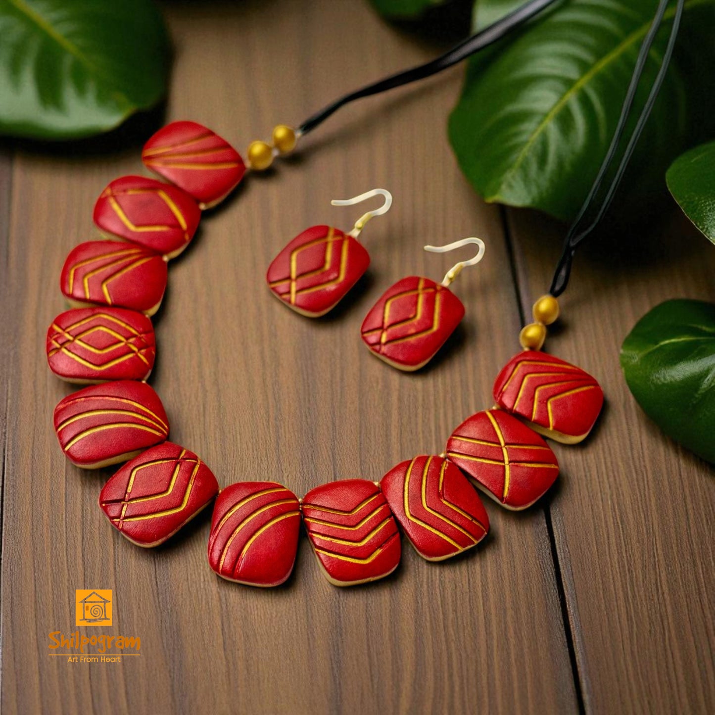 Handmade Terracotta Jewelry Set for Women TRN164