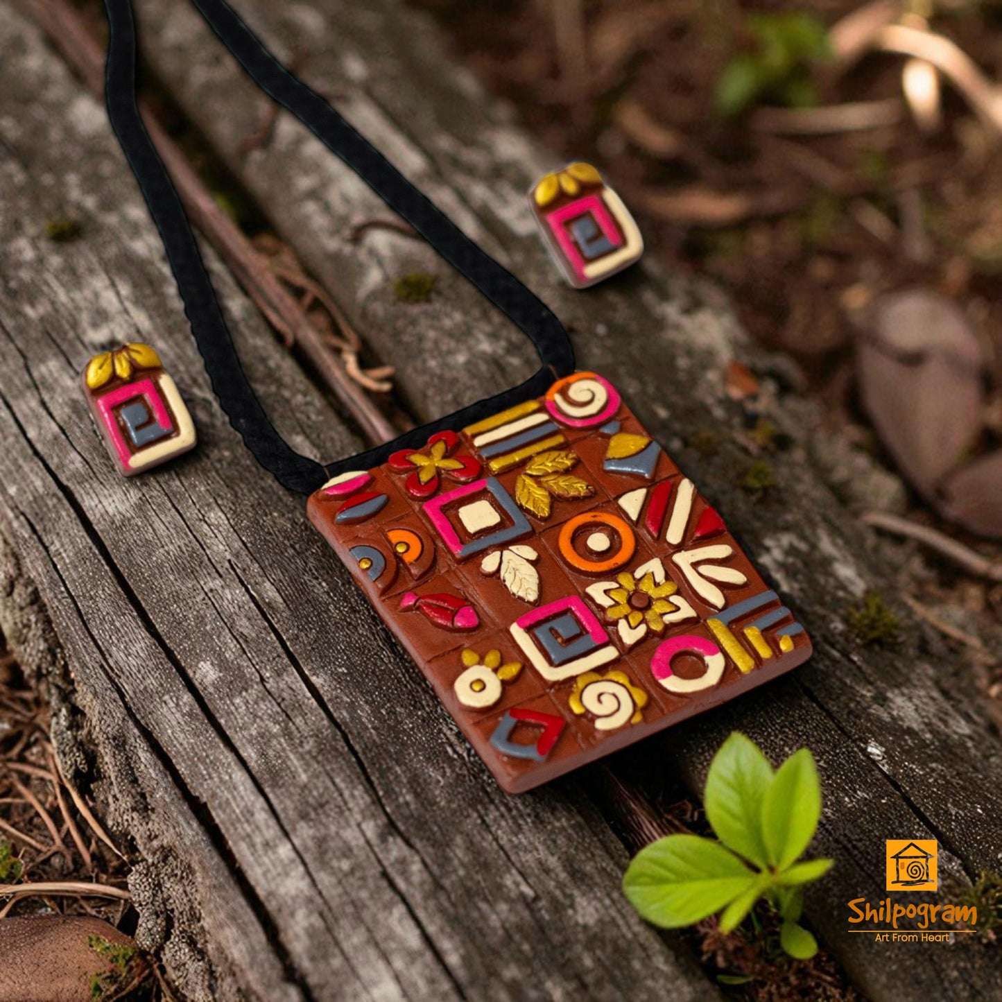 Handmade Terracotta Jewellery Set Inspired by Harappan Art || TRN165