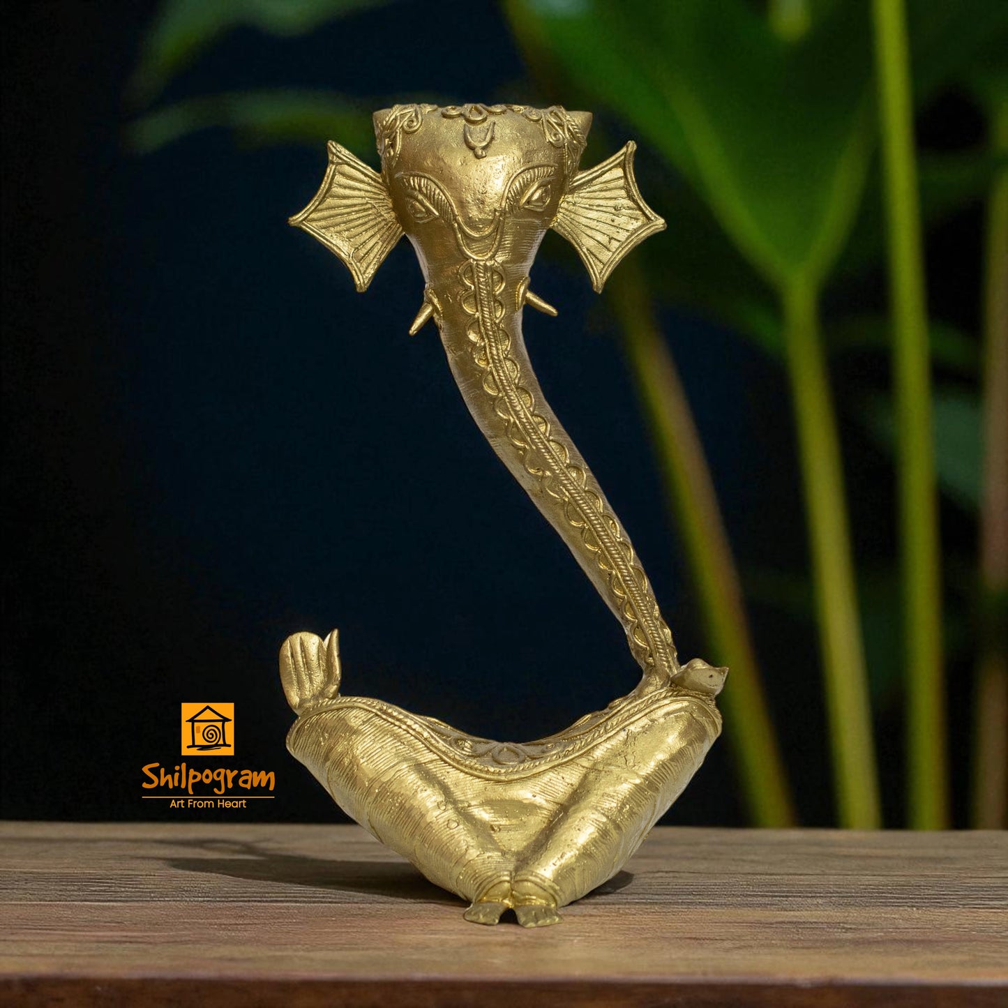 Dhokra Art Brass Metal Ganesh Decorative Showpiece || D180