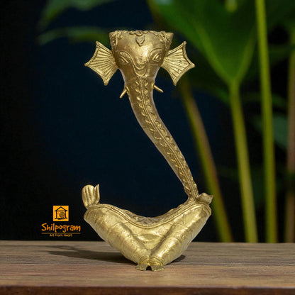 Dhokra Art Brass Metal Ganesh Decorative Showpiece || D180