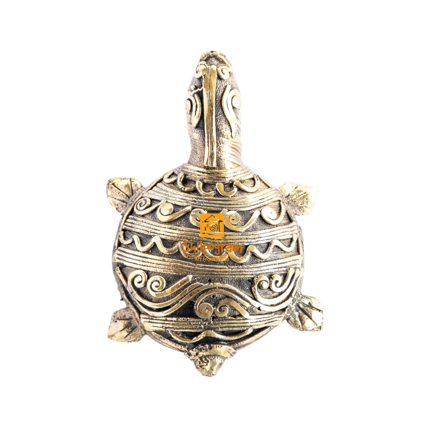 Dhokra Art Brass Metal Samll Size Turtle Vastu Showpiece for Home Decor|| D23