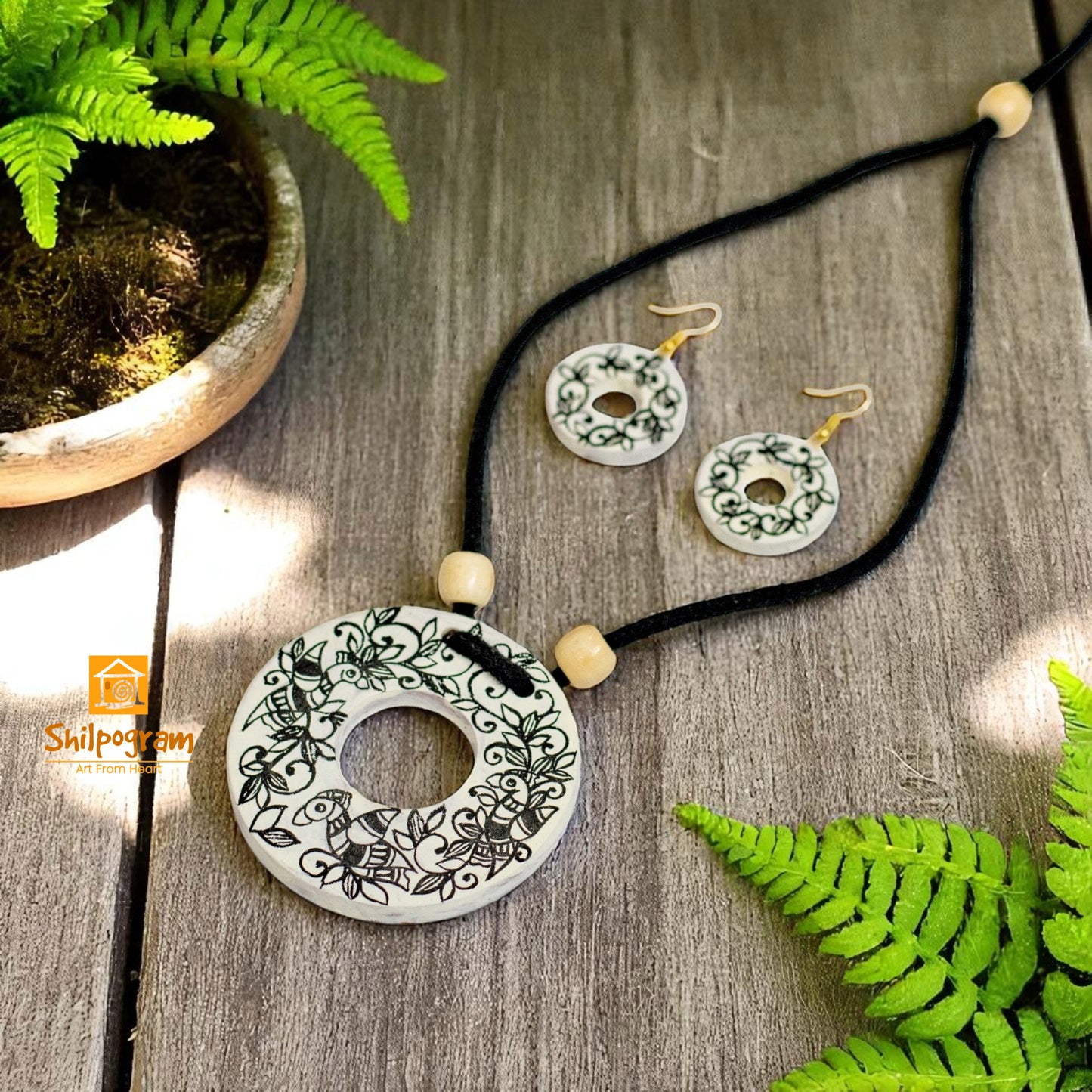 Handmade Terracotta Jewelry Set for Women TRN162