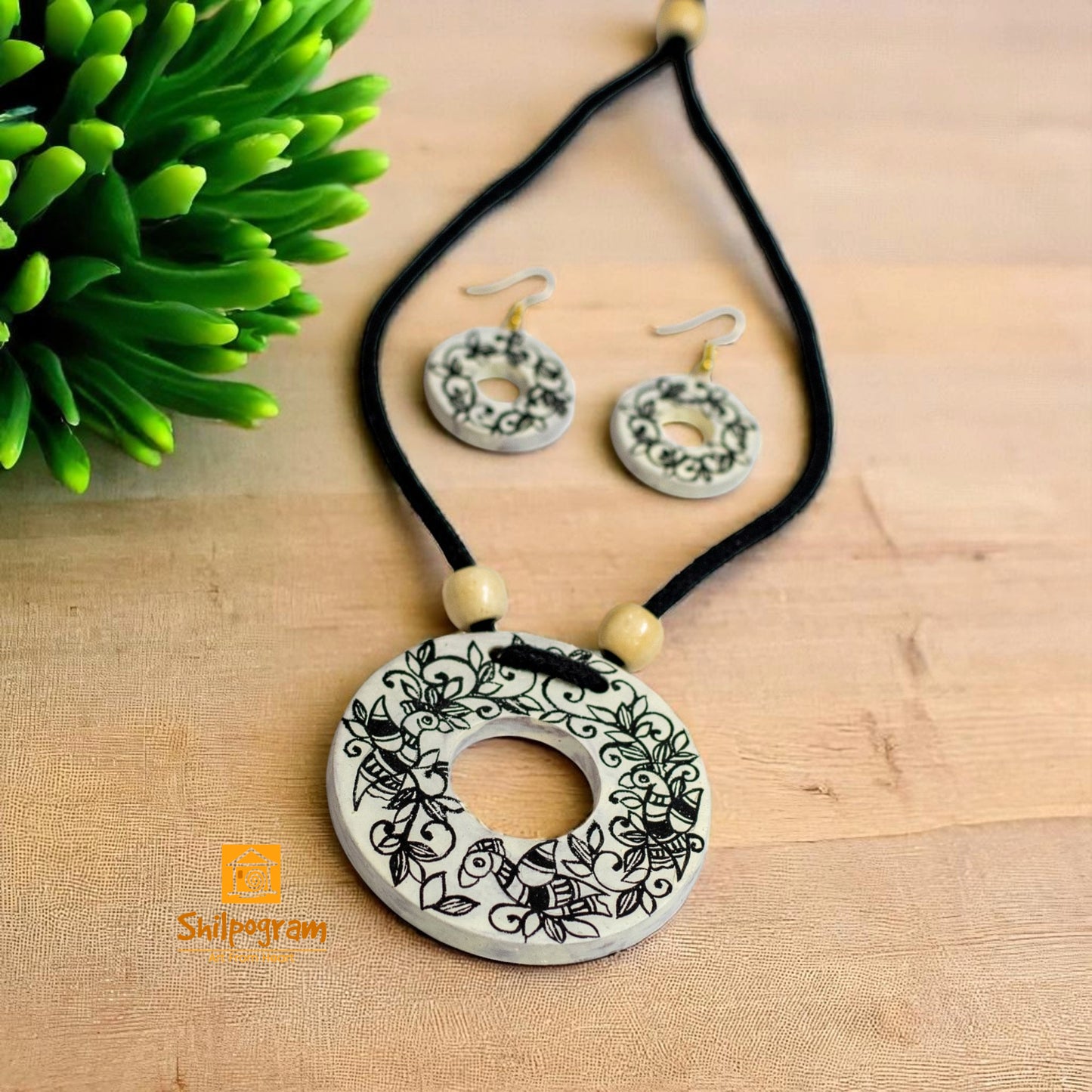 Handmade Terracotta Jewelry Set for Women TRN162