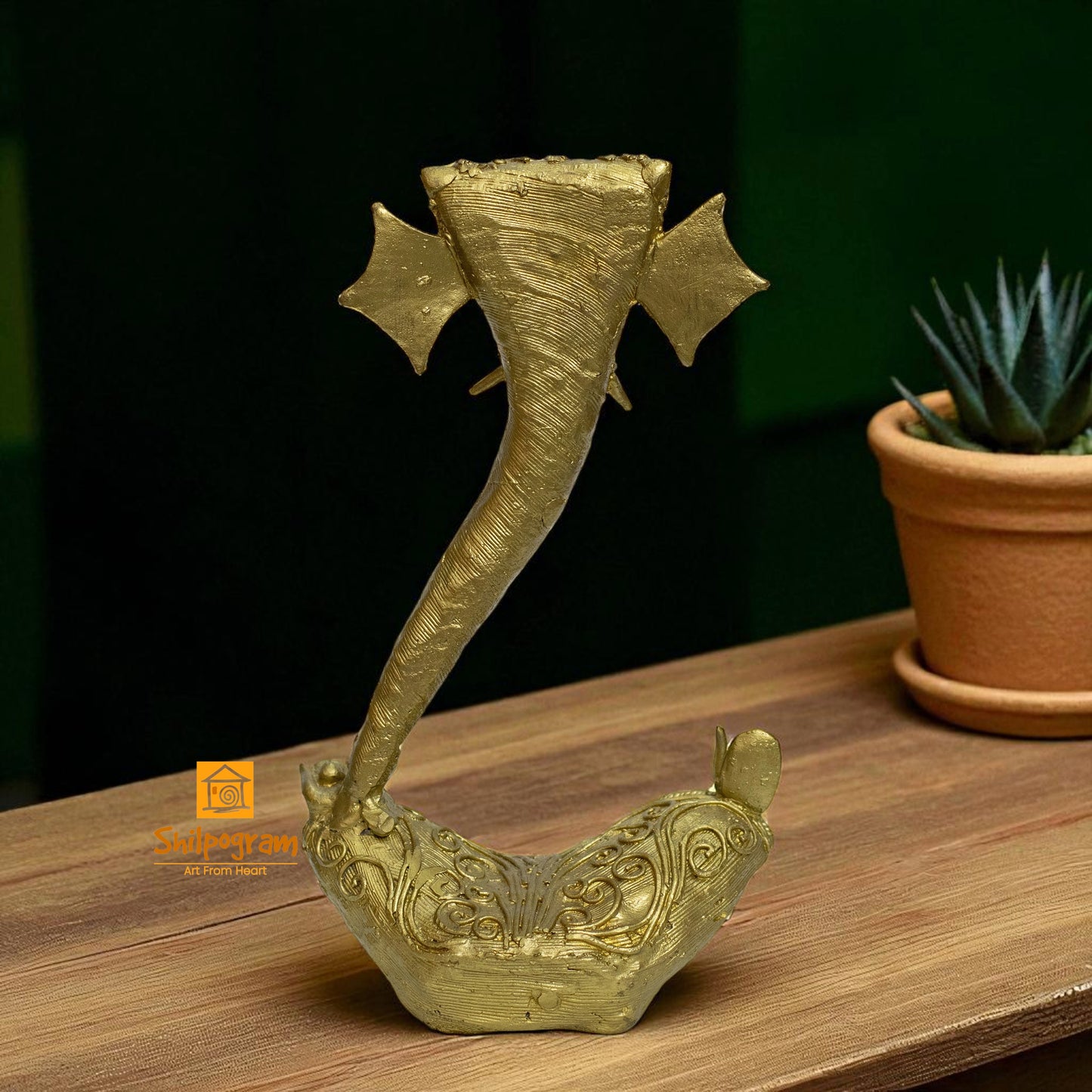 Dhokra Art Brass Metal Ganesh Decorative Showpiece || D180