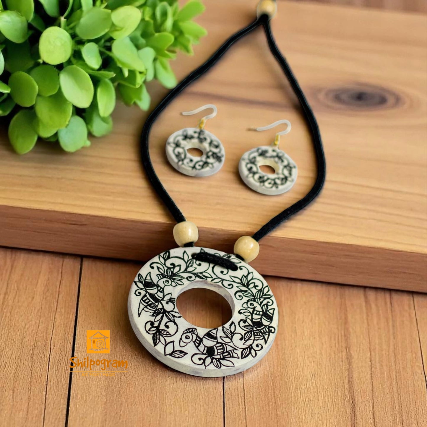 Handmade Terracotta Jewelry Set for Women TRN162