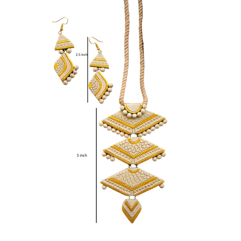 Handmade Terracotta Jewelry Set for Woman TRN125