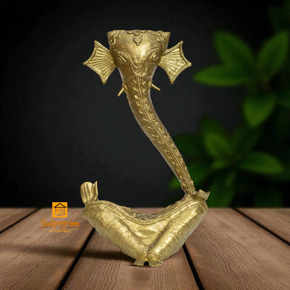 Dhokra Art Brass Metal Ganesh Decorative Showpiece || D180