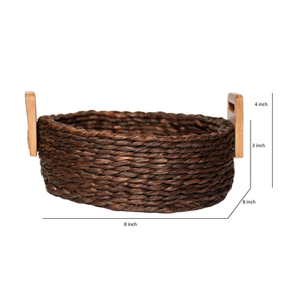 Handcrafted Sabai Grass AZO-Free Dyed 100% Natural Storage Box/Utility Box (H x L x B = 4 inch x 8 inch x 8 inch)