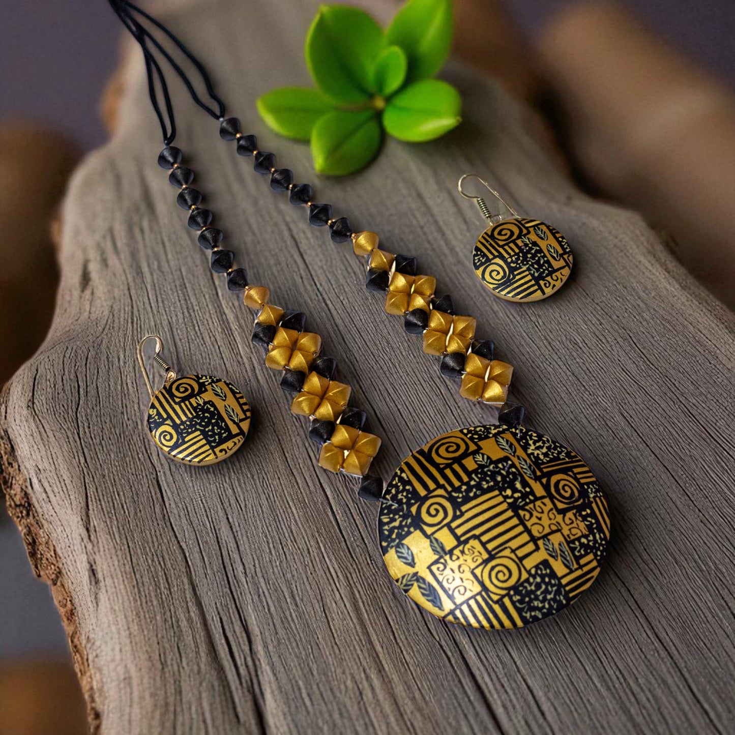 Handmade Terracotta Jewelry Set for Women TRN174